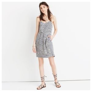 MADEWELL Sunlight Painted Feather Silk Dress